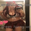 Green horny woman